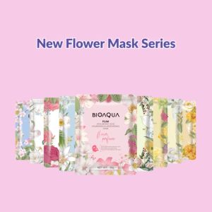 BIOAQUA Sheet Mask Masker Wajah Flowers Series
