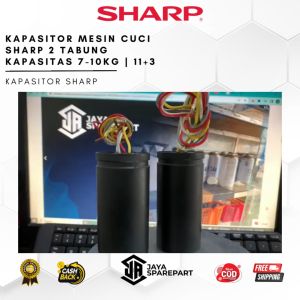Kapasitor Mesin Cuci Sharp 2 Tabung Kapasitas 7-10KG | 11+3