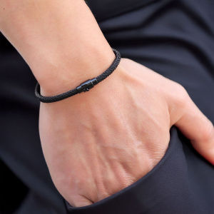 Noter Stylish Men Bracelet With A Grade 4mm Rope Multi Color Multi Size Selectable Braided Fabric Boyfriend Wrist Accessories