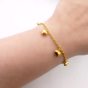 Rantai Tangan Sauh Gantung 5 Love Emas 916 Yon Hing