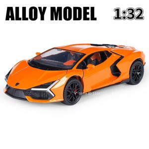 1:32 URUS Revuelto Model Toy Supercars Alloy Diecast Miniature Sports Cars Sound Light Doors Opened Pull Back for Kids Gifts
