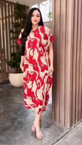 Daster Viral Almira Homedress Bahan Rayon Premium Motif Kekinian Kaftan Arabian Busui Friendly