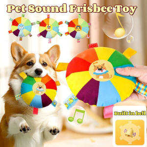 Pet Toys Dog Training Toys Dog Frisbee Toys Plush Sound Interactive Puppy Frisbee Teeth Grinding