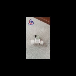 Solenoid valve plastik drat 3/4 1/2 AC 220 volt (depot isi ulang air dll) model L Siku dan Lurus