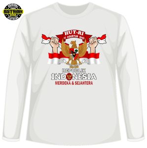Kaos Kemerdekaan Anak Lengan Panjang/Dirgahayu Garuda/Usia 1-14Tahun/Catton Combed 30s