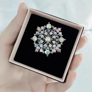 SO SEOUL Julian Vintage Burst Oversized Aurore Boreale Austrian Crystal Rollover Clasp Brooch