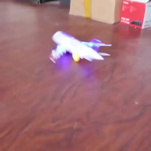 Electronic Aeroplane Toy with Music Autopilot Flash Sound Aircraft Automatic Rotation Plane Educational Toy Gift For Children