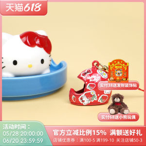 Sanrio Helmet Series Keychain Bell Birthday Gift Big Ear Dog Kuromi Cat Keychain Creative Gift Cartoon Series Miscellaneous