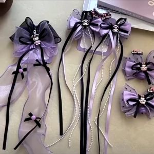 Kawaii Sanrio Kuromi Hand Made Black & Purple Ear Headband: A Guide to Lolita Hair Accessories