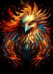 Phoenix Fire Jigsaw Puzzle 1000Pieces Paper Puzzle Eagle Art Relaxing Game Home Decor Gift