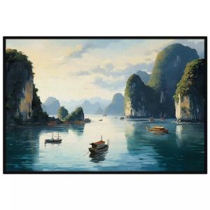 Tranh treo tường dán tường Canvas phong cảnh quê hương. CGI-37