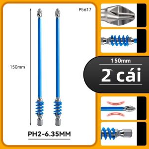 Bộ Tua Vít Từ Tính PH2 Chống Trượt Đầu Lục Giác 1/4 Thép Hợp Kim Dụng Cụ Cầm Tay Dùng Cho Sửa Chữa Điện