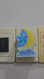 Đèn ngủ LED trăng sao công tắc nhiều mẫu sáng trắng