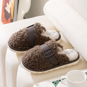 Confinement Cotton Slippers Womens Autumn and Winter New Arrival Cute Bows Stuffed Heattech Interior Home Soft Bottom Non Slip Slippers