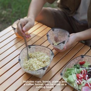 BAG AND GO | Foldable Portable Camping Tableware Set