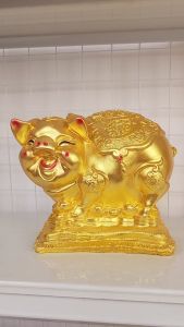 Heo Đất Bệ Vàng Truyền Thống Lợn Đất Ống Tiết Kiệm Đựng Tiền - Heo Đất PiPi