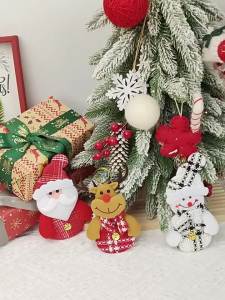 Pyramid 2026 Xmas Decorations Santa Claus Elk Snowman for Christmas Tree Ornaments Christmas Home Decor