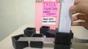 1 1/4 x 1 1/4 inches (31.75MM) SQUARE OUTER HEAVY DUTY Tubular Rubber Footings /Stopper(sold by 4/12/20/40/100 PCS)