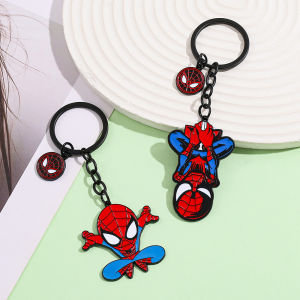 Marvel Spiderman Cartoon Keychain Hiphop Y2K Punk Style Bag Charm Cool Jewelry Accessory for Birthday Gift