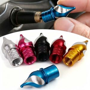 Car Tire Valve Stem Cap Aluminum Spike Torch Wheel Air Tap Cover Universal Waterproof Dustproof Decor for Auto Motorcycle