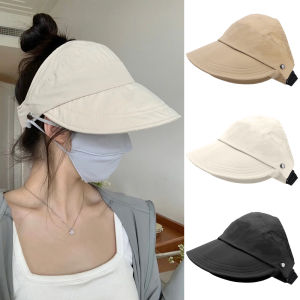 New Summer Thin Duck Tongue Empty Top Fishermans Hat Korean Fashion Can Be Tied High Ponytail Sunscreen UV Protection Foldable