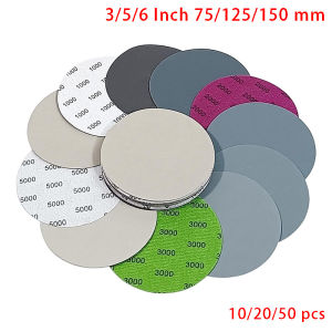 3/5/6 Inch 75/125/150 mm Water/Dry Sanding Paper Hook & Loop Sanding Disc 60-10000 Grit Sand Paper Abrasive Polishing Tools