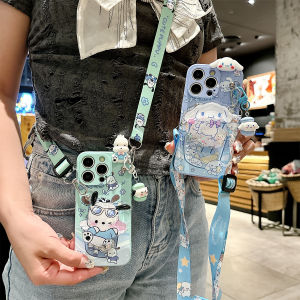 Lemon Pacha Dog for Huawei Pura70 P60 P50 P40 Pro + Phone Case P30 Young Adult Heart Cartoon P20 All-Inclusive Drop-Resistant P10 Quicksand Bracket P10plus Crossbody Soft Silicone