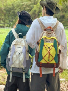 2025 New Outdoor Lightweight Travel Backpack Mens Color Block Hiking Bag Slim Cycling Sports Small Bag Womens Shoulder Bag