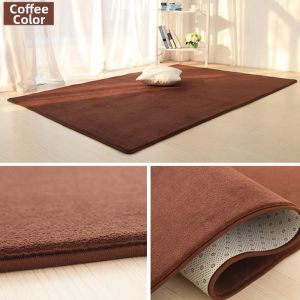 XINXIANGRUI | Thick Velvet Coral Long Rectangular Carpet