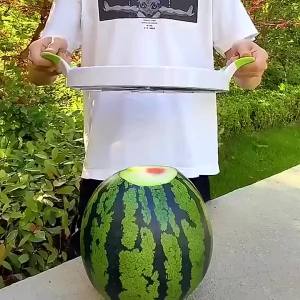 KONI Watermelon Slicer Cutter Stainless Steel Creative Windmill Shape Large Size Convenient Fruit Dividers Kitchen Gadgets Items