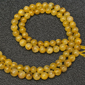 Vòng Tay Hạt Trang Sức Hạt Rời Pha Lê Vàng Tự Nhiên Hạt Tròn Bán Thành Phẩm Dây Chuyền Hạt Rời DIY Phụ Kiện Thời Trang