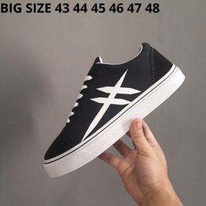 SEPATU PRIA SNEAKERS BIG SIZE 43 44 45 46 47 SEPATU JUMBO UKURAN BESAR KASUAL SEKOLAH KULIAH KERJA SANTAI WARNA HITAM