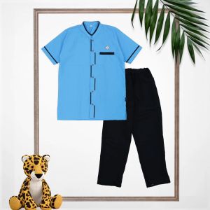 Setelan Baju Koko Pria Usia 10-16 Tahun Lengan Pendek