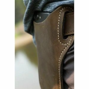 1PC Men Leather Phone Holster Waist Belt Bag Cellphone Loop Pouch Wallet Case Outdoor Travel Camping Running Phone Purse