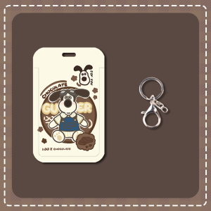 INS Wallace and Gromit Sean Retractable Rope Cute Coffee Student Bus Card Cover Campus Student Card Protection Meal Card Traffic Yangcheng Pass Wuhan Know-All ID Card Bank Card Work Tag Access Card