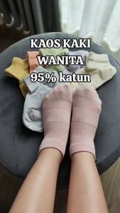 SA936 kaos kaki wanita tipis pendek elastis warna pastel polos ankle socks