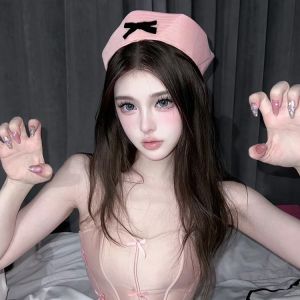 Mũ Thủy Thủ Màu Đỏ Thời Trang Mùa Hè Cho Nữ Mũ Tròn Nhỏ Gọn Phù Hợp Với Khuôn Mặt Tròn Và Vuông Mũ Trùm Đầu Phong Cách Biển