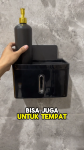 TEMPAT TISSUE HOLDER MULTIFUNGSI RAK SERBAGUNA TIDAK MUDAH PECAH PUTIH dan HITAM