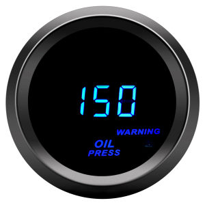 RYSJM | 2Inch 52mm Digital Car Gauge Blue LED Turbo Boost/Water Temp/Oil Press/RPM/Voltage/Air‑Fuel Ratio with Warning Light for 12V Car