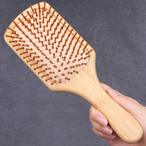 แปรงฟันไม้ชาน้ำมันมะกอกธรรมชาติสำหรับใช้ในบ้านสำหรับผู้ชายและผู้หญิงสำหรับผมยาวป้องกันสิวสำหรับเด็ก แปรงขนแปรงแบบพกพา