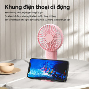 -CLUBLU- Quạt Mini Cầm Tay USB Để Bàn Giá Đỡ Điện Thoại Cho Dân Văn Phòng Học Sinh Cute Âm Không