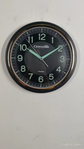 100% ORIGINAL CROCODILE Quiet Sweep Luminous Round Analogue Wall Clock CW8227 (CW8227AKST1 CW8227BKST1) [Jam Dinding]