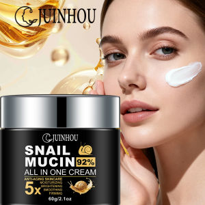 JUINHOU Snail Extract Face Hydration Cream Skin Barrier Care Glowing Complexion Soft Skin Non Greasy Day Night Facial Moisturize