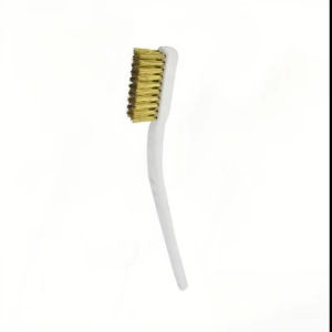 Mini brass plated wire brush set suitable for paint and rust removal -1/3/5 piece combination industrial metal polishing and de