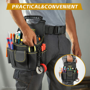 Electrician Tool Pouch Designed for Professional Electricians and Maintenance Repair TechniciansBlack
