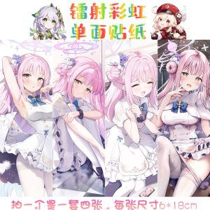 บล็อกโน้ตบุ๊กพิมพ์ลายบล็อกไลน์สีฟ้า อุปกรณ์เสริมคอมพิวเตอร์โน้ตบุ๊ก พู่กันน้ำหนักเบา สไตล์การ์ตูน ดีไซน์พิเศษ