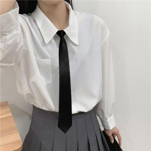 เนคไทแบบหนีบ สีดำ เรียบง่าย สำหรับชุดยูนิฟอร์ม เสื้อเชิ้ต สูท งานศพ งานพิธี แบบไม่ต้องผูก เหมาะสำหรับผู้ชาย ผู้หญิง และนักเรียน