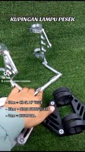 KUPINGAN LAMPU RING CNC AS 31 33 41 mm BRAKET LAMPU PESEK CB GL TIGER MEGAPRO Bracket Ninja Scorpio Byson