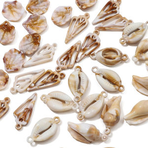 Mixed Plastic Acrylic Shells Conch Starfish Shapes Beads Charm Pendants For Bracelet Necklace DIY Jewelry Making