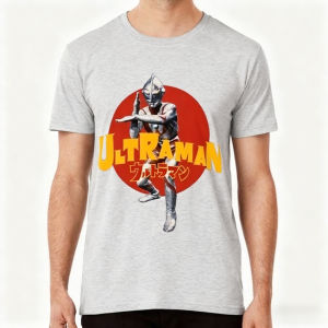 Bandai | Ultraman Series Nostalgic Childhood Japanese Superhero Classic T-shirt for Both Men and Women All Season Pure Cotton Tee shirts